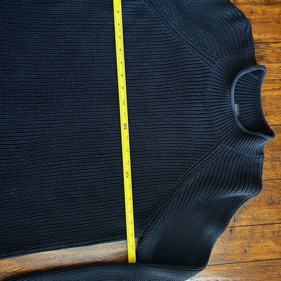 Talbots Womens Navy Blue Tunic Sweater - Picture 4 of 6